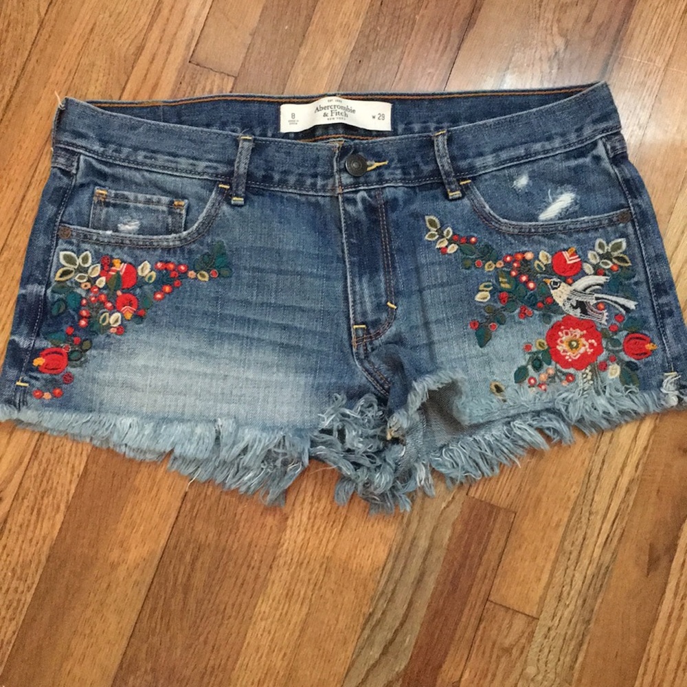 A&F denim shorts